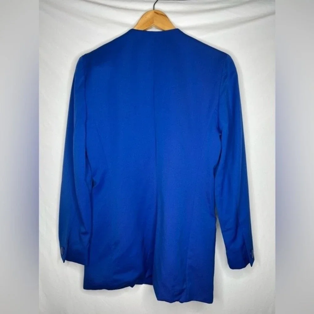Vintage CHRISTIAN DIOR the Suit Women’s Royal Blue Size 10 100% Wool